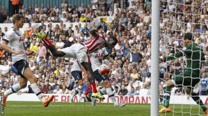 Diouf put in a 'man of the match' performance for Stoke at White Hart Lane.